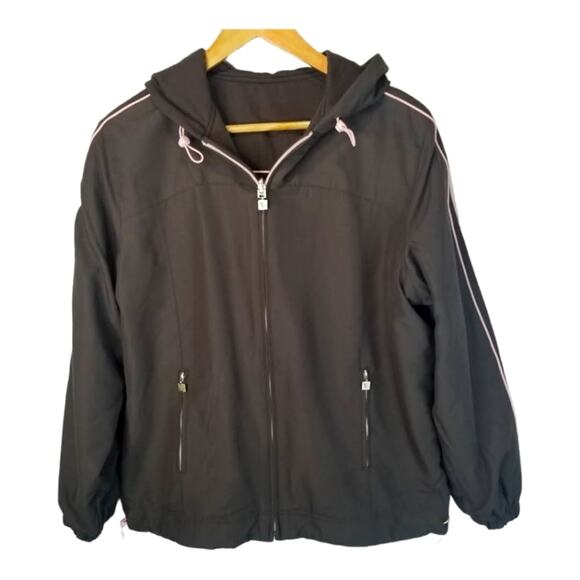 Everlast Sweatshirt womens large Reversible Zip up Hooded Jacket - Picture 1 of 9